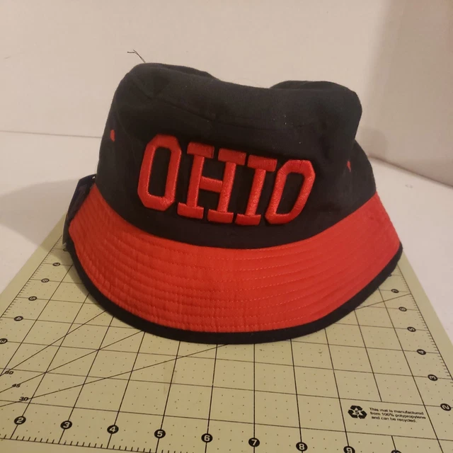 OHIO Mens Black & Red Bucket Hat Cap- New with tag