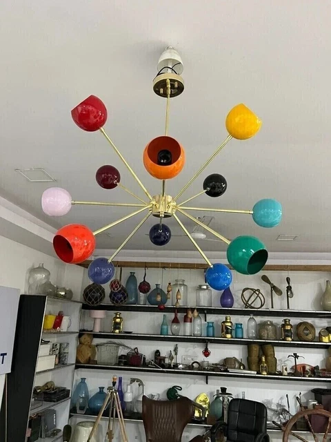 Beautiful Mid Century Sputnik Chandelier Modern Stilnovo Design Italian Fixture
