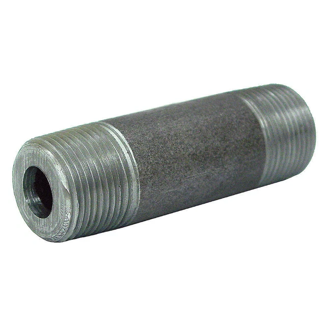 BECK 0332719608 Black Pipe Nipple,Threaded,1x2 In