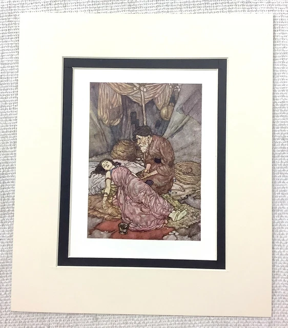 1909 Antique Print The Rubaiyat of Omar Khayyam Edmund Dulac Art Nouveau Girl
