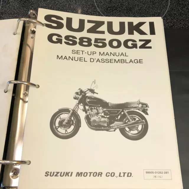 Suzuki Set-Up Manual for GS850GZ November 1981 Printed in Japan in English