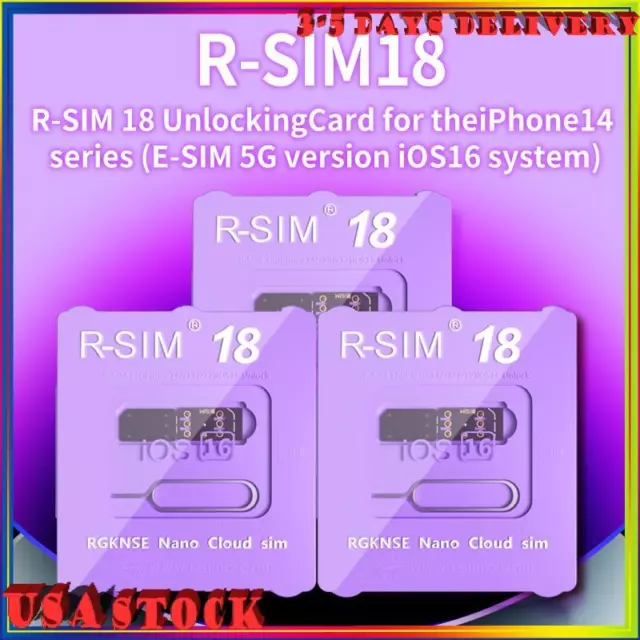 Upgrade RSIM18 Nano Unlock Card fit iPhone 14 Plus 13 12 Pro Max 11 Pro IOS16 S7