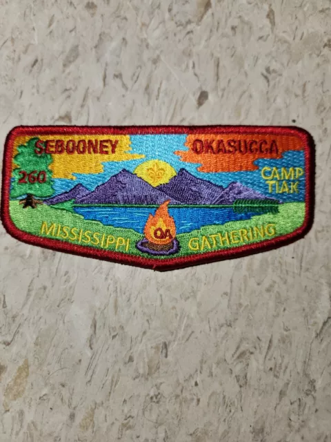 Boy Scout OA 260 Sebooney Okasucca Lodge 2023 MS Gathering Flap Camp Tiak