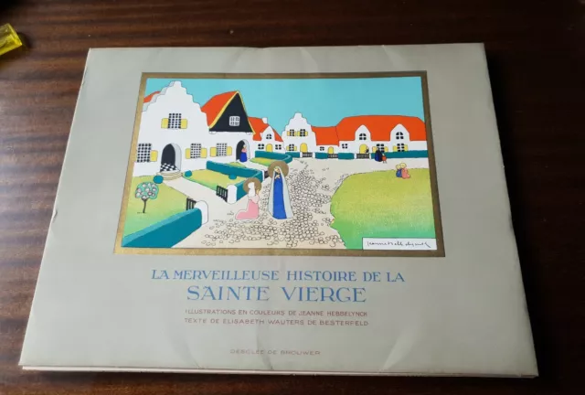 Magnifique grand livre ancien pour enfant 1940 illustrations Jeanne Hebbelynck