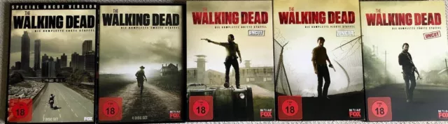 The Walking Dead  komplett e Staffeln 1 - 5 DVD FSK 18 uncut Zustand NEUWERTIG !