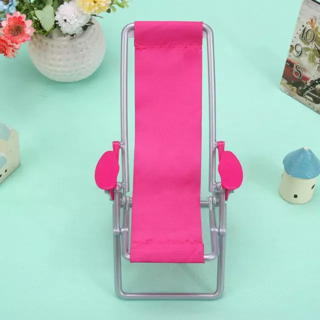 Plastic Model Beach Chair Foldable Mini CSimulation Leisure Chair for Doll House 3