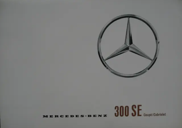 Verkaufsprospekt Mercedes-Benz Typ 300 SE Coupe/Cabriolet W112 aus 2/1962