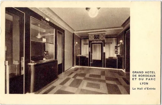 CPA-69- LYON - GRAND HOTEL de BORDEAUX et du PARC. The Entrance Hall.