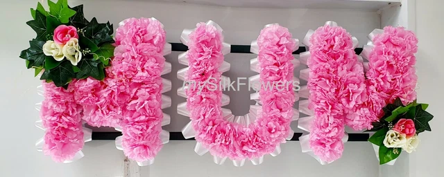 thumbnail image 2 of Personalised Funeral Wreath – Artificial Silk Flowers – For NAN / MUM / NANNA / NANNY / MAM – MySilkFlowers Ltd 2 of 6