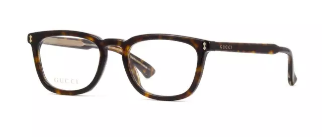 Gucci GG0126O 002 Havana Brille Frames Glasses Eyeglasses Size 51