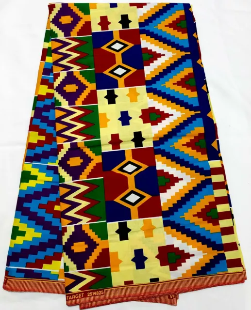 Sell by 6 yards ,African Kente Ankara Wax Print ,100% Cotton , For Man and Woman