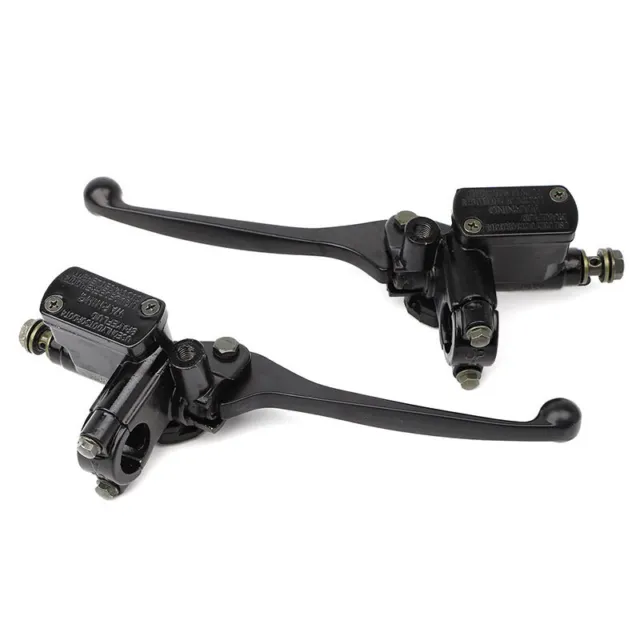 US 22MM Motorcycle Hydraulic Clutch Brake Pump Master Cylinder Levers Aluminum×2