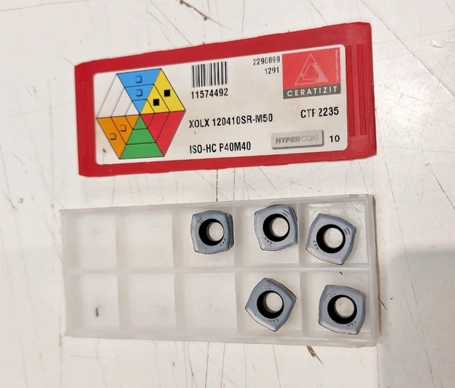 5 x XOLX 120410SR-M50 CTP2235 CERATIZIT CARBIDE INSERTS NEW IN BOX