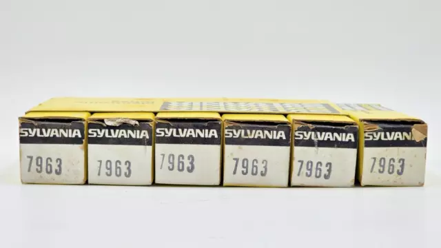 7963 Sylvania Tubes X 6 New (New Old Stock) Test NEW 1 Year Warranty