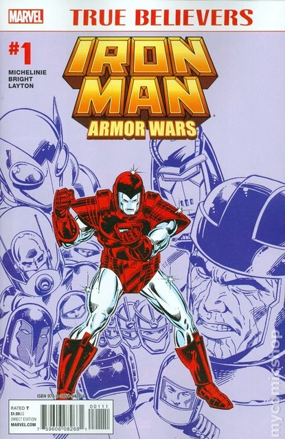 True Believers Iron Man Armor Wars #1 FN 2015 Stock Image