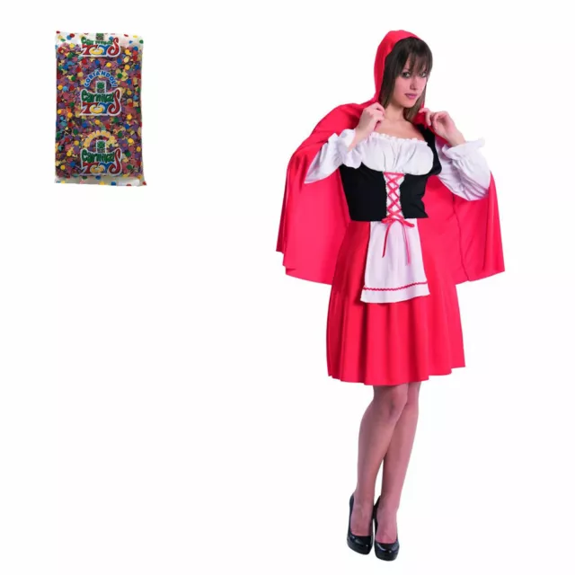 CARNIVAL TOYS VESTITO da Cappuccetto Rosso Donna Costume Taglia M-L con  Mantello EUR 31,99 - PicClick IT