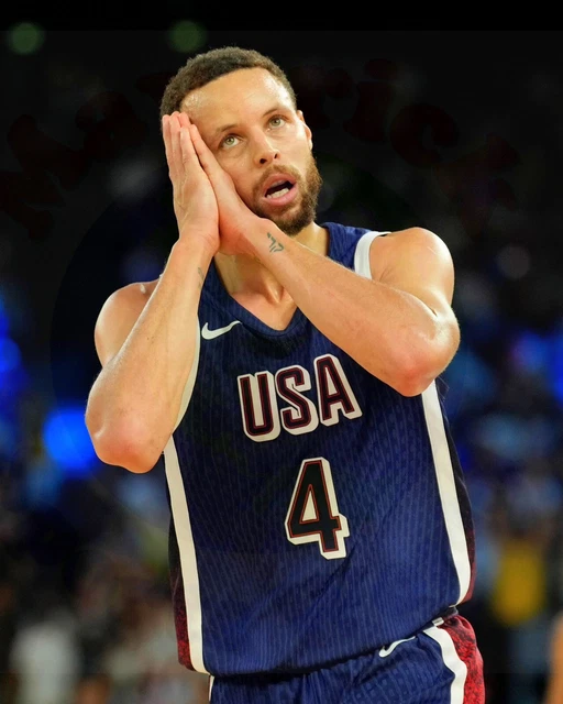 8X10 PHOTO STEPH CURRY 2024 Paris Olympics Team USA MVP NBA Gold 8x10-photo-steph-curry-2024-paris-olympics-team-usa-mvp-nba-gold