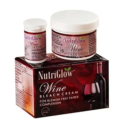 NutriGlow Vino Bleach Crema Con Per Imperfezioni Gratuito Chiaro Carnagione, 43g