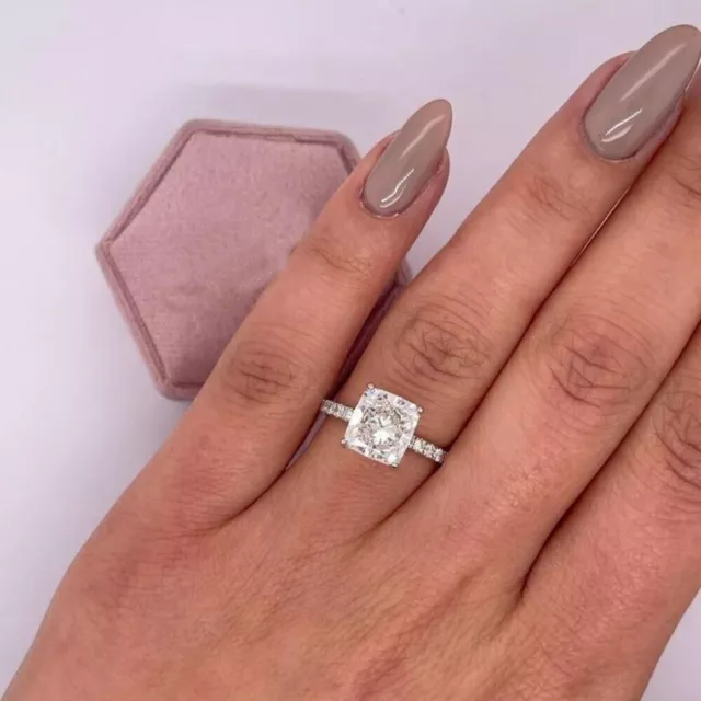 Bague de mariage en diamant de 3,30 carats, cultivée en laboratoire, en...