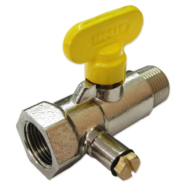 GAS TEST POINT BALL VALVE PROPANE LP LPG STATIC CARAVAN ACCESS 3/8" x 3