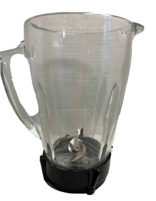 Oster Glass Blender Jar Replacement #179854 Round 6 Cups/Blade,Gasket,Base Cap