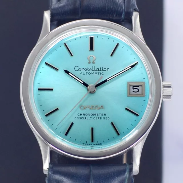 Omega Constellation Automatic 20 J Cal.1001 Date Blue Dial Vintage Men's Watch