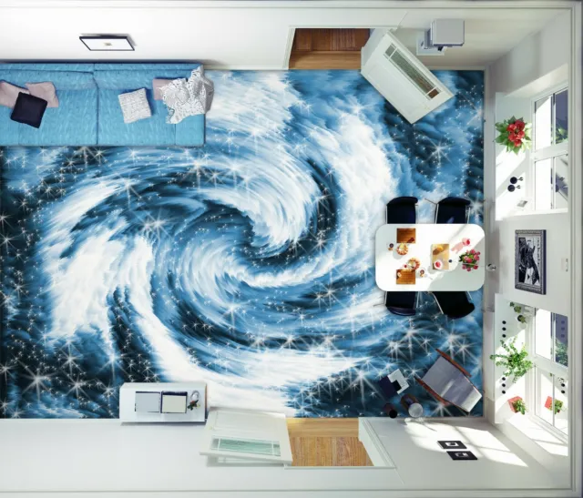 3D Ocean Swirl 19302NA Floor WallPaper Murals Wall Print 5D AJ WALLPAPER UK Fay