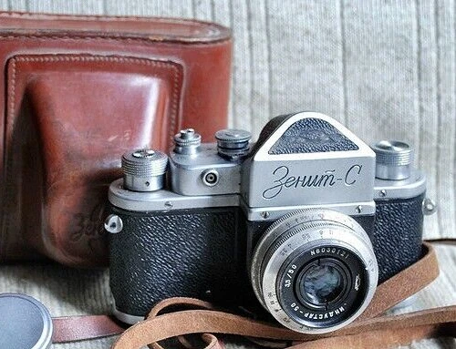 SLR Film Camera 35mm Tested ZENIT C 1956 M39 ussr leather Case film camera slr