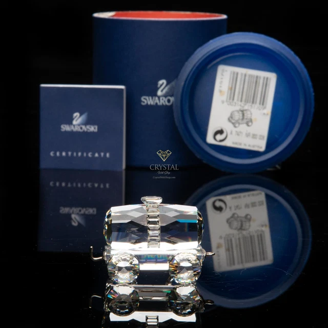 SWAROVSKI Figurine Silver Crystal Train Tank Wagon 215170