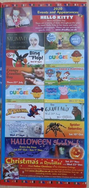 DRUSILLAS PARK 2020 Zoo Theme Park Map Leaflet, East Sussex, Hello Kitty NEW £1.44 - PicClick UK