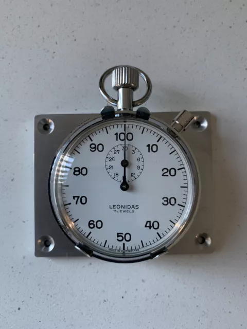 Vintage Leonidas Mechanical Stopwatch Dashboard Rally Dash Timer