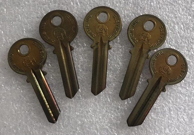 Curtis  Brand P1  key blank P-1    set of 5   Bulldog logo                   [x]