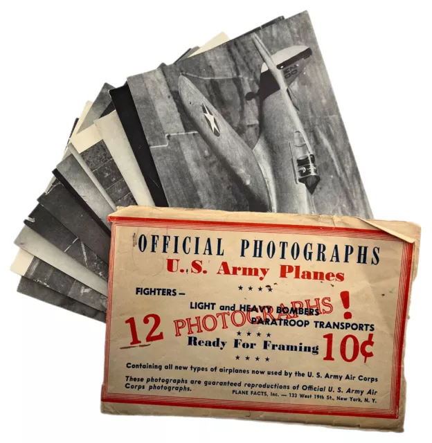 VTG Plane Facts Co WWII Official US Army PLANES Photographs Reproduction BOMBERS