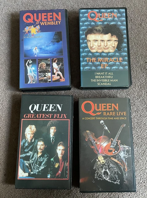 QUEEN VHS BUNDLE Lot Rare Live, Greatest Flix, Queen at Wembley