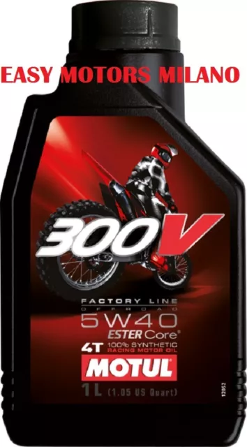 12Lt OLIO 300V MOTUL 300V Factory Line Off Road 15W60 Moto Scooter 100%Sintetico