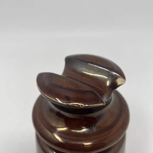Vintage Rare Locke HI-Top 77 USA Porcelain Electrical Insulator Chocolate Brown 12