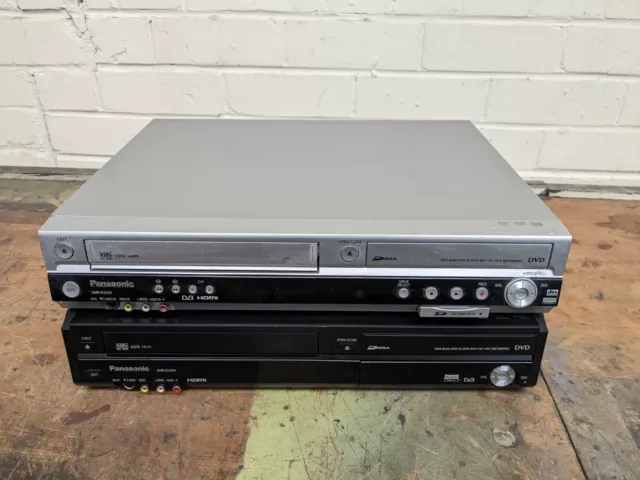 Panasonic DMR-EZ48V + DMR-EZ45V DVD/VCR VHS Combi Recorders + Freeview
