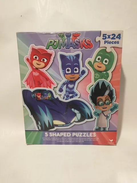 PJ Masks Puzzle Set 5 Shaped Puzzles 24 Pieces Each Preschool Educational
