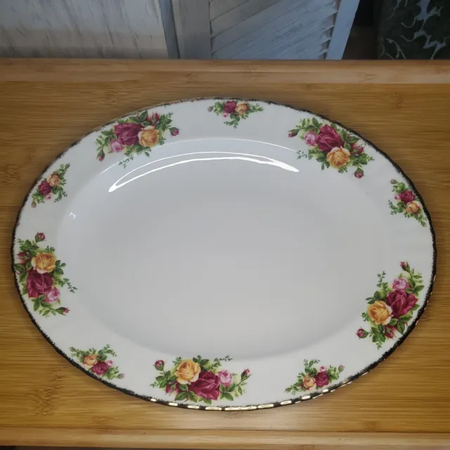 NEW! W/Tag ROYAL Albert Old Country Roses Large Oval Dish Platter 13.5"x10 5"