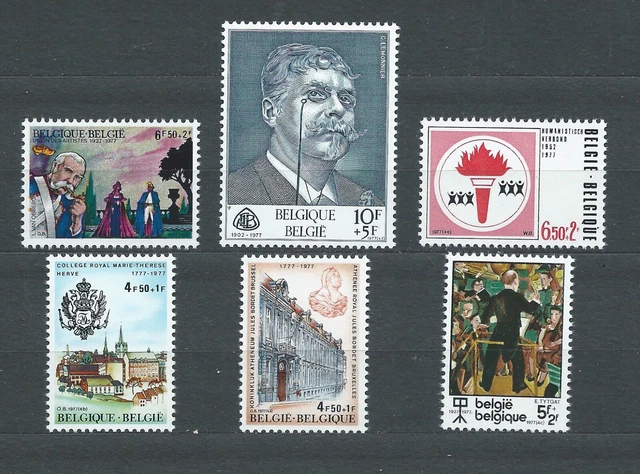 BELGIË BELGIQUE - 1977 YT 1837 à 1842 - TIMBRES NEUFS** MNH LUXE