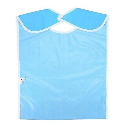 Protector impermeable para babero de ancianos para la comida - azul cielo
