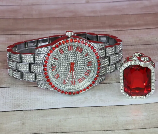 Women's Iced Lab Diamond Luxury Bezel & Band Hip Hop HGP Montres Carlo Watch