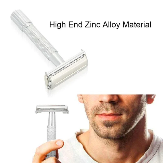 Nanshi Sicherheitsrasierer aus Metall, Nassrasur, Unisex