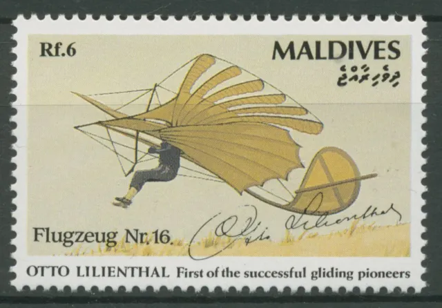 Malediven 1992 Luftfahrt Flugzeug Otto Lilienthal 1649 postfrisch