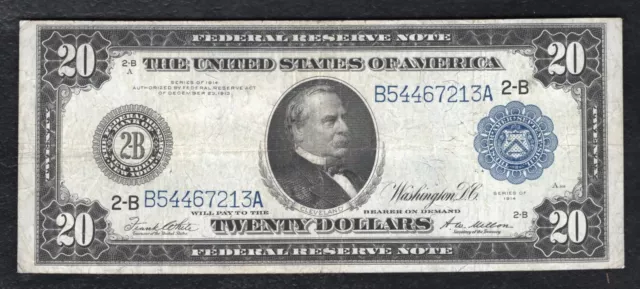 FR. 971a 1914 $20 TWENTY DOLLARS FRN FEDERAL RESERVE NOTE NEW YORK, NY VERY FINE