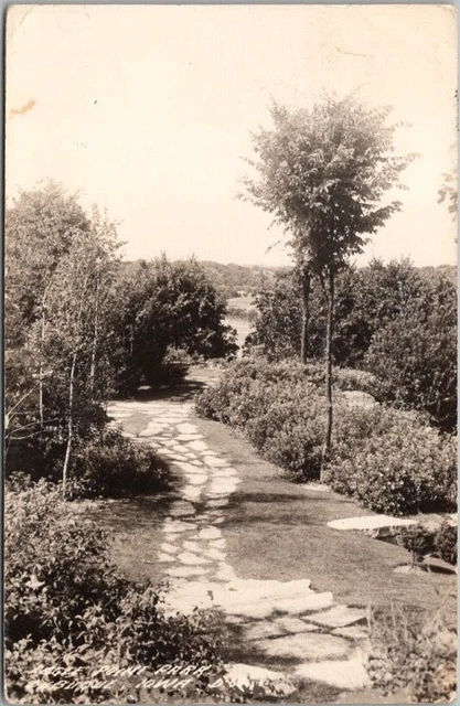 DUBUQUE, Iowa RPPC Real Photo Postcard "EAGLE POINT PARK" Bird's-Eye View - 1942