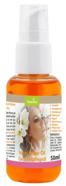 Aceite para el cuidado facial Night Repair Oil 50 ml cuidado nocturno intensivo para piel seca