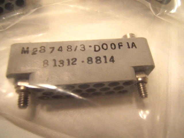 Winchester Mil Spec Connector (2) Lot. M28748/3-D00F1A. 20 Pos Gold Pins. Nos