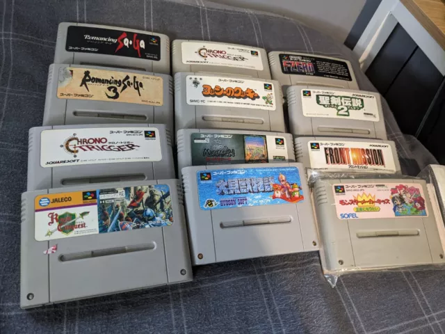 x12 Lot of SUPER FAMICOM RETRO GAMES / Japanese SNES Bundle NTSC-J