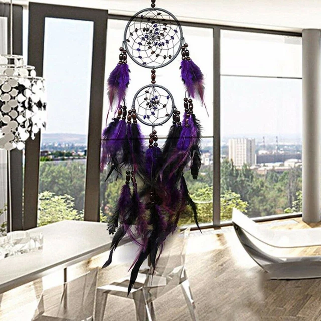 Dreamcatcher Grand 63cm Plumes Indiennes Plume Dreamcatcher Salon Décor